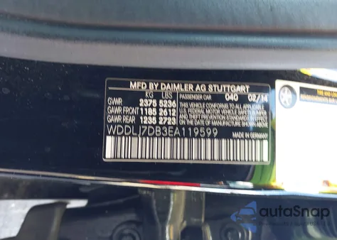 2014 Mercedes-Benz Cls 550 z USA, uszkodzony, nr VIN WDDLJ7DB3EA119599